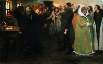 in der Gemeindeverwaltung 1877 Ilya Repin Ölgemälde